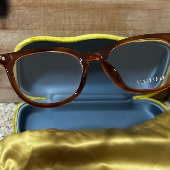 GUCCI GG0155OA NWOT glasses, frames, tan tortoise. Put your Rx in! Save! - Picture 12 of 16